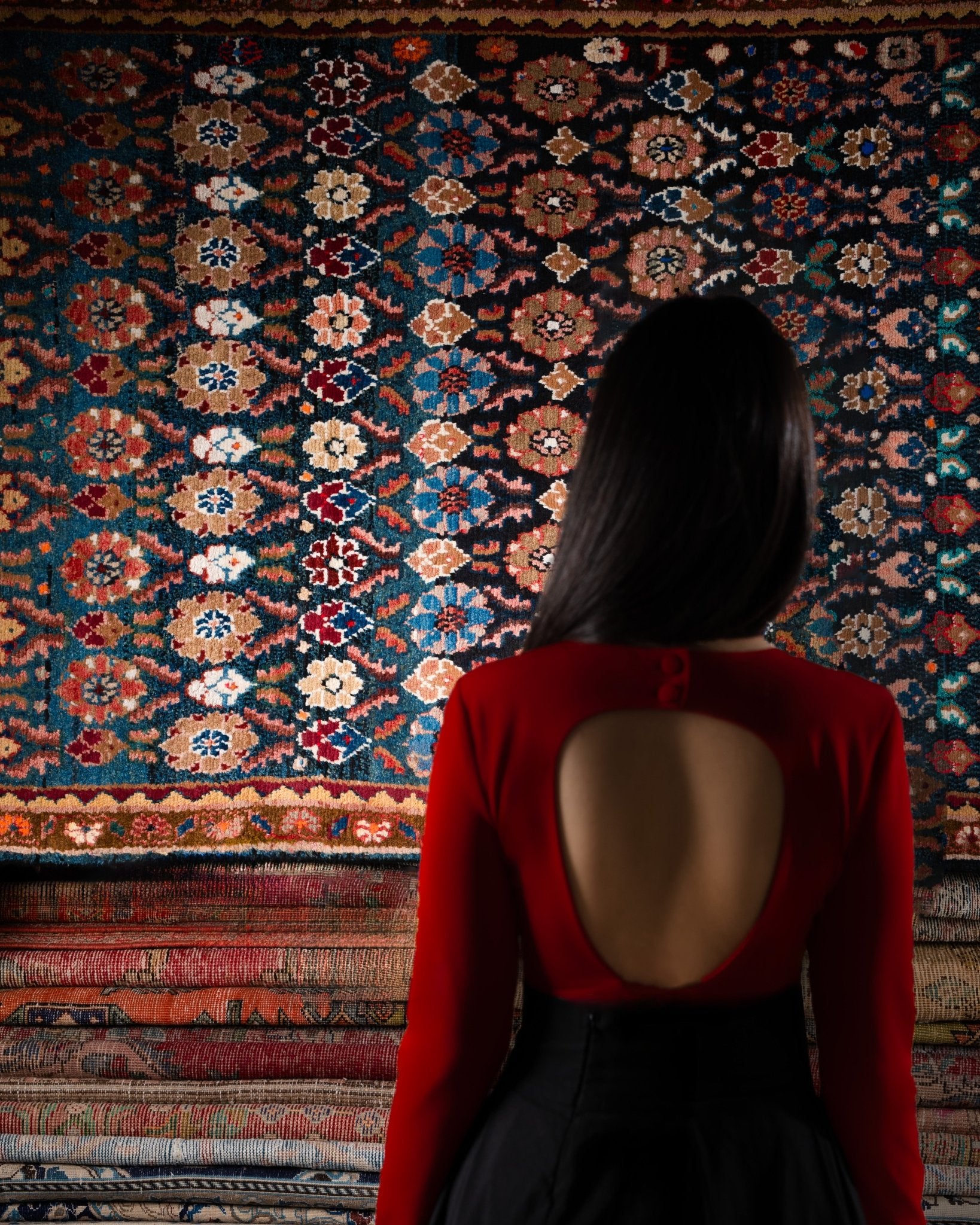 Persian Hamadan Runner Rug | 3' 9" x 9' 2" - Rug the Rock - 