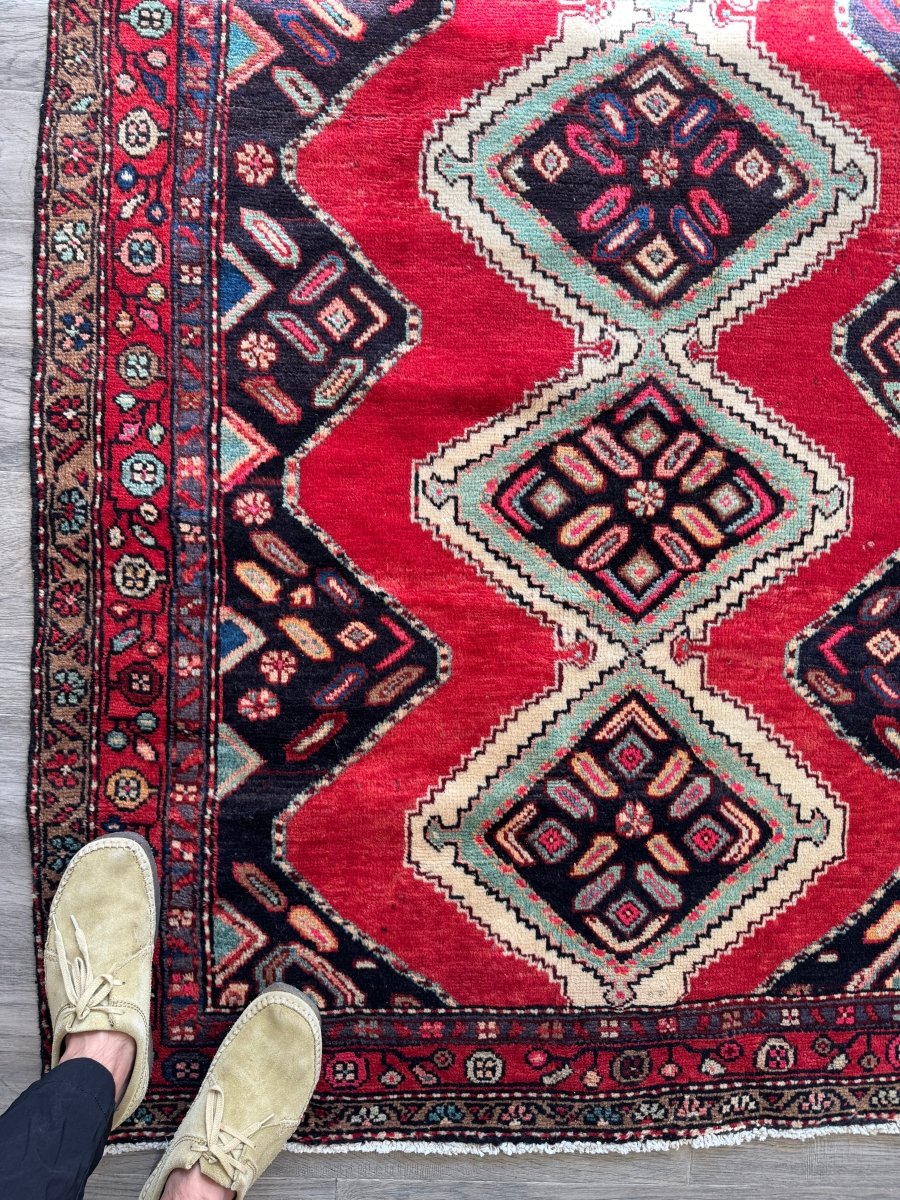 Persian Hamedan Rug | 3' 11" x 7' 1" - Rug the Rock