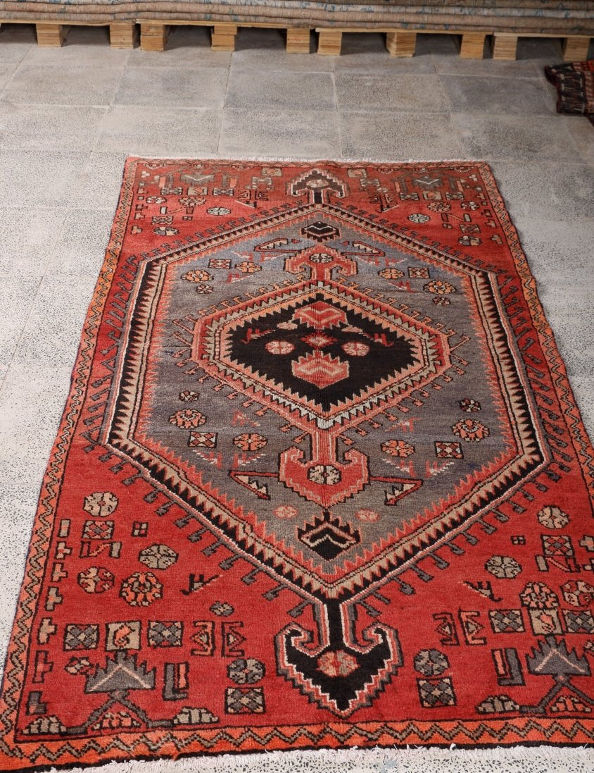 Persian Hamedan Rug | 3' 8” x 7' - Rug the Rock - 