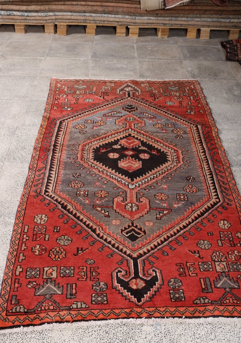 Persian Hamedan Rug | 3' 8” x 7' - Rug the Rock - 