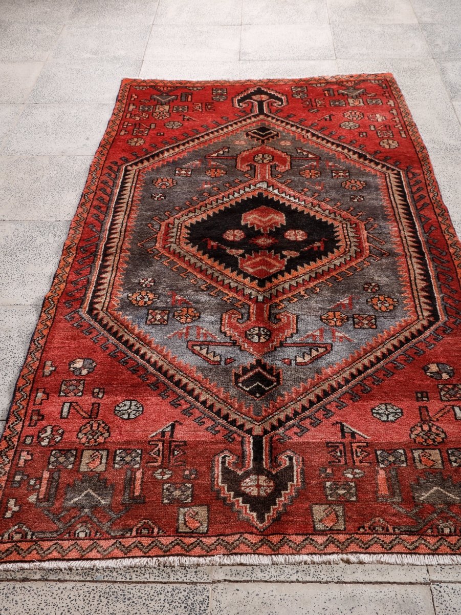 Persian Hamedan Rug | 3' 8” x 7' - Rug the Rock - 