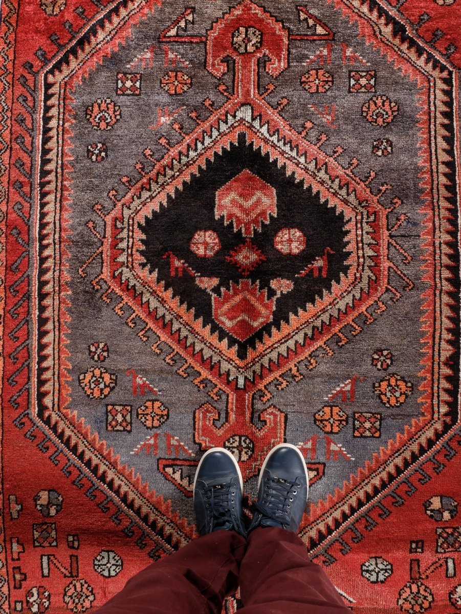 Persian Hamedan Rug | 3' 8” x 7' - Rug the Rock - 