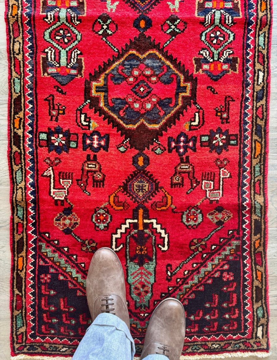 Persian Hamedan Runner Rug | 2' 4" x 9' 2" - Rug the Rock - available rugshamadan rugsPersian Rug