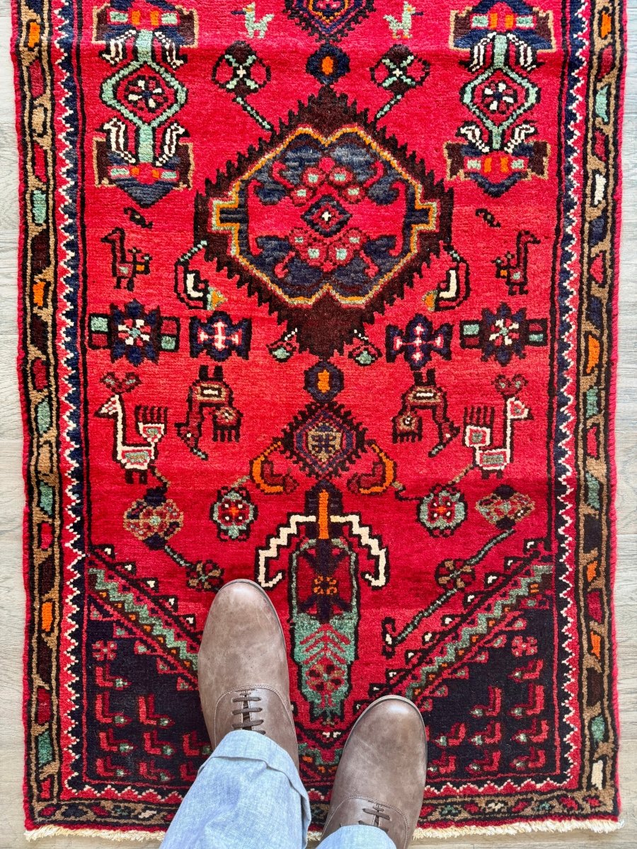 Persian Hamedan Runner Rug | 2' 4" x 9' 2" - Rug the Rock - available rugshamadan rugsPersian Rug