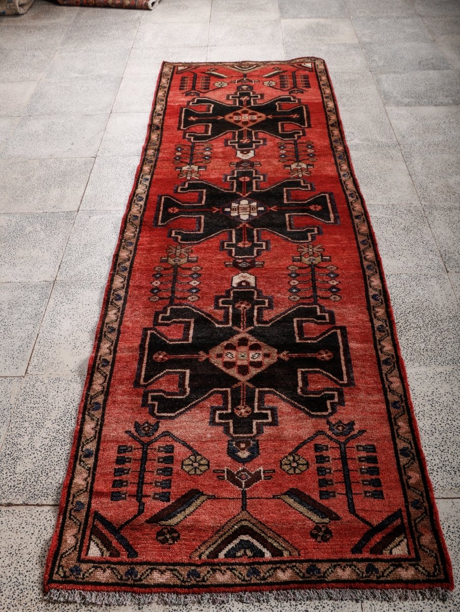 Persian Hamedan Runner Rug | 2' 9” x 9' 1" - Rug the Rock - 