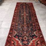 Persian Hamedan Runner Rug | 3' 5” x 10' 8" - Rug the Rock - 