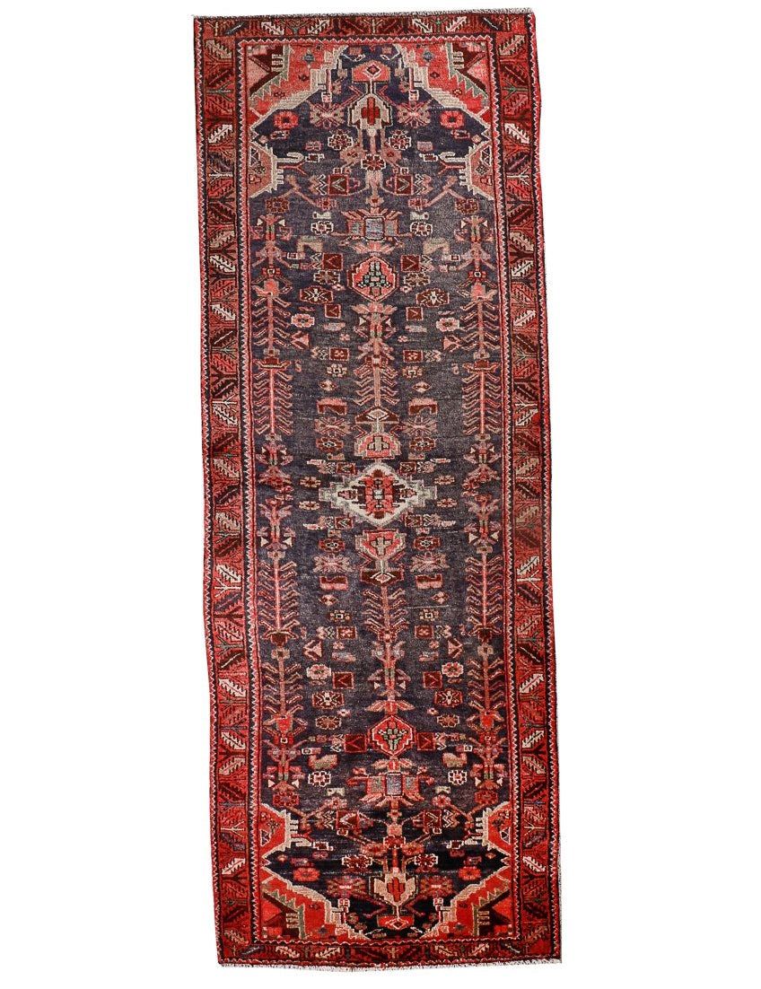 Persian Hamedan Runner Rug | 3' 5” x 10' 8" - Rug the Rock - 