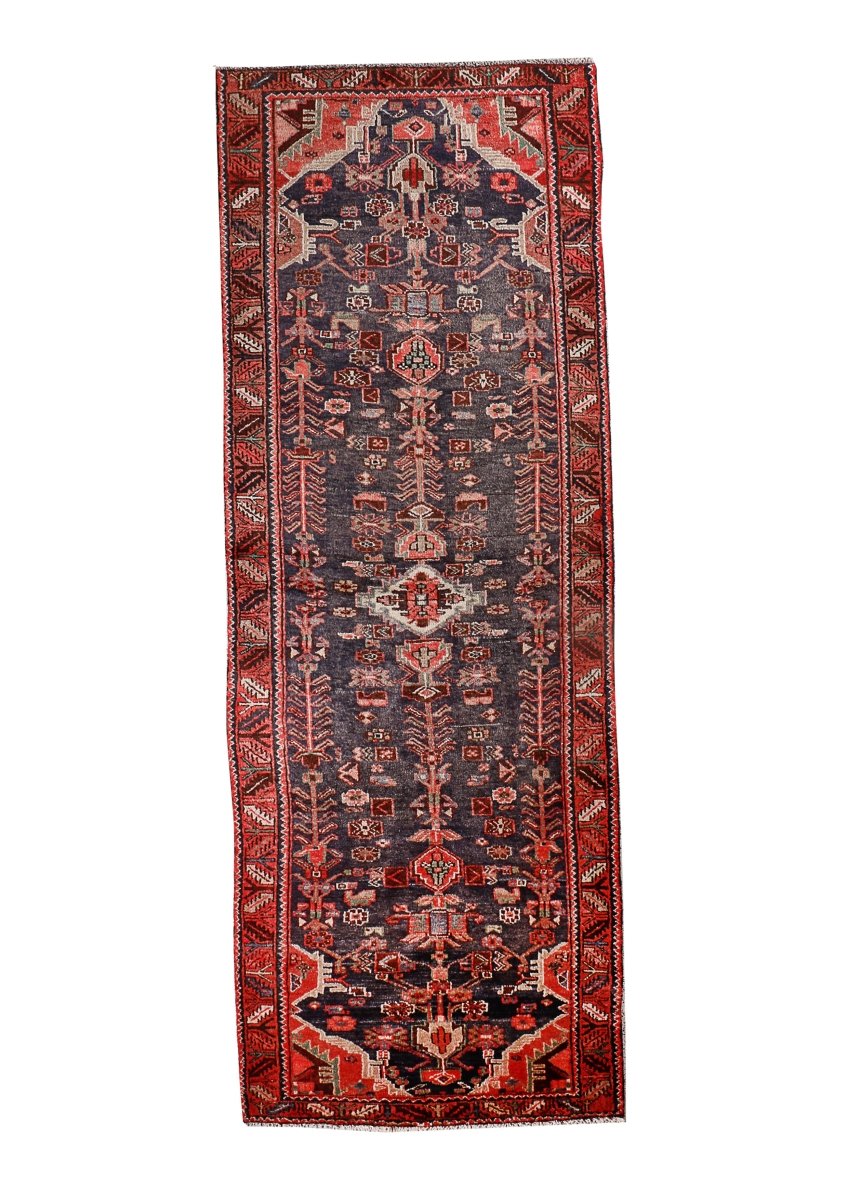 Persian Hamedan Runner Rug | 3' 5” x 10' 8" - Rug the Rock - 