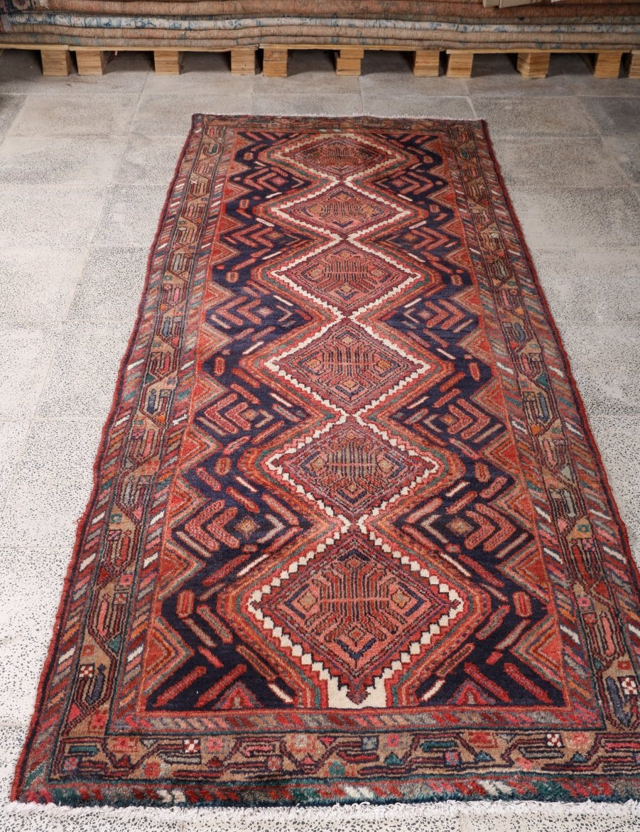 Persian Hamedan Runner Rug | 3' 5” x 8' 11" - Rug the Rock - 