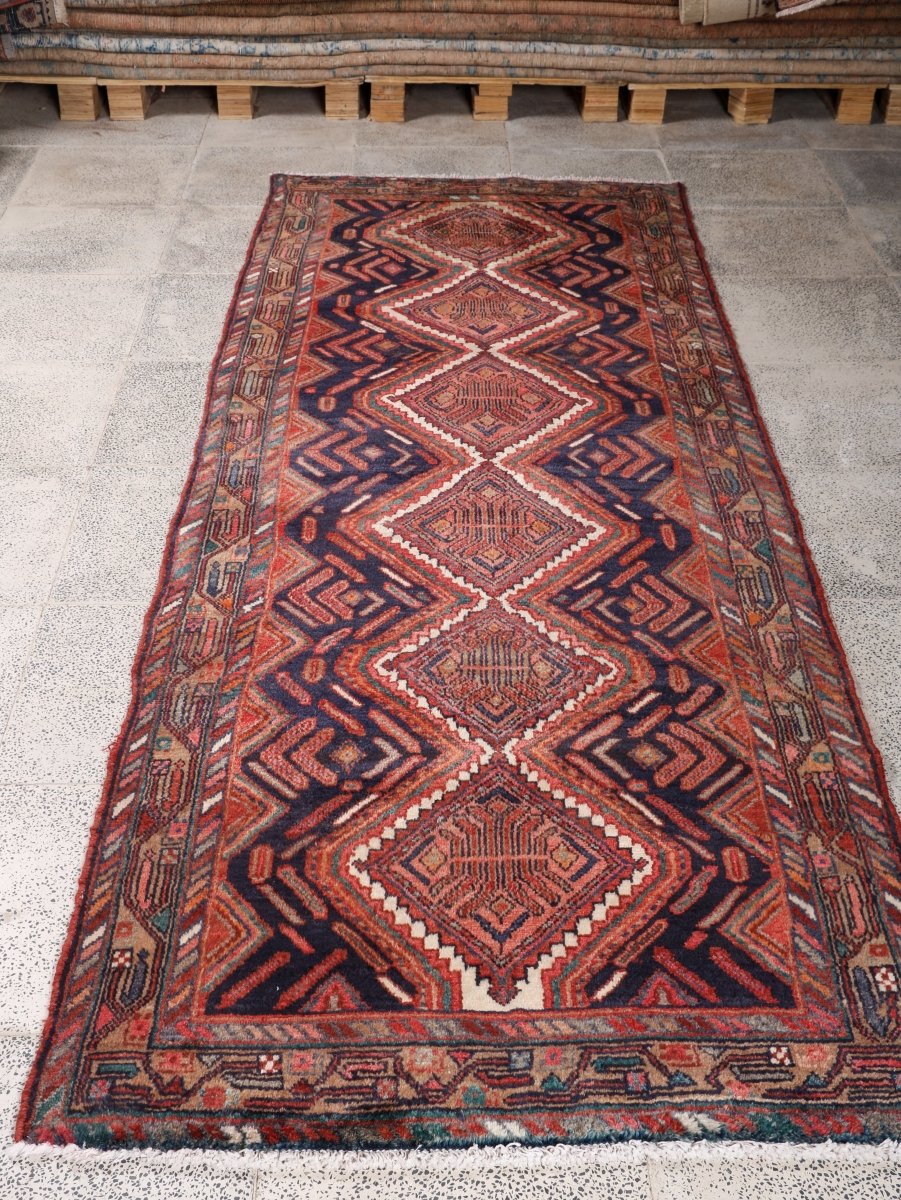 Persian Hamedan Runner Rug | 3' 5” x 8' 11" - Rug the Rock - 