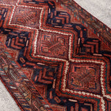 Persian Hamedan Runner Rug | 3' 5” x 8' 11" - Rug the Rock - 