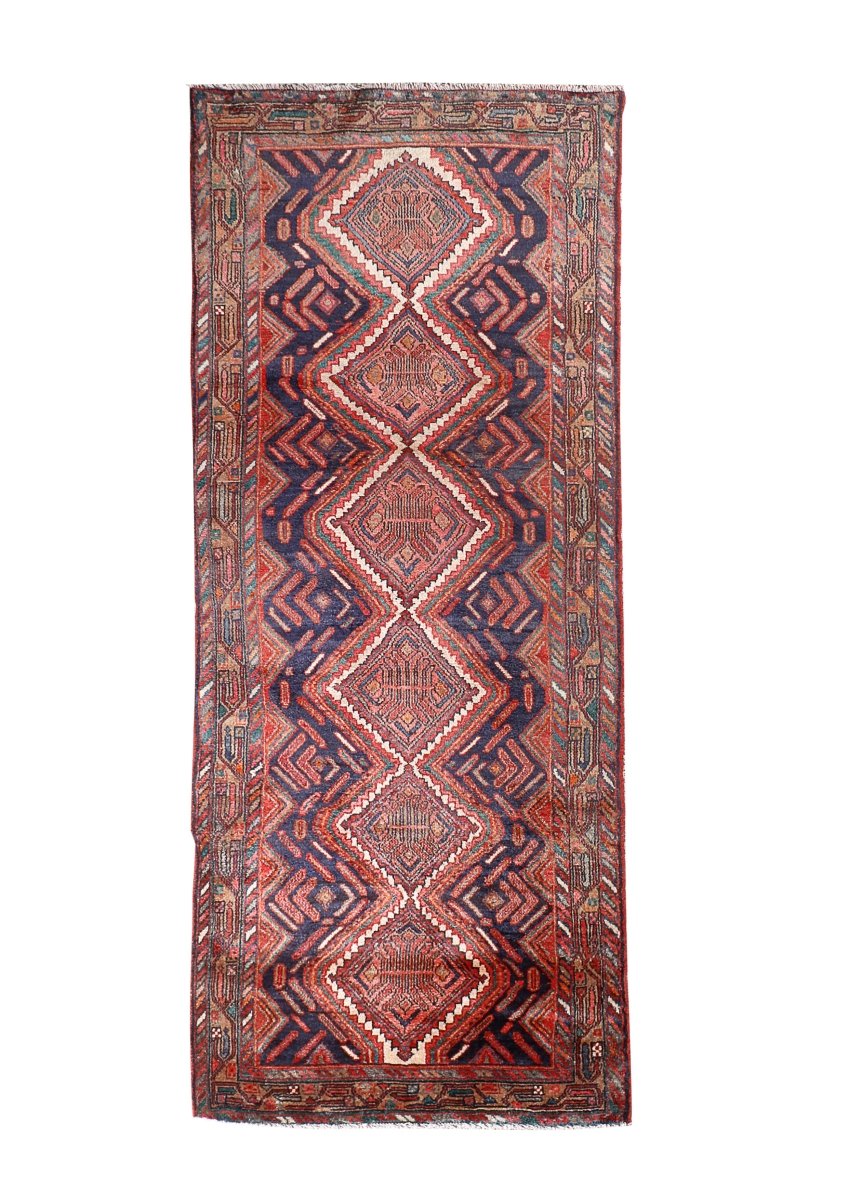 Persian Hamedan Runner Rug | 3' 5” x 8' 11" - Rug the Rock - 