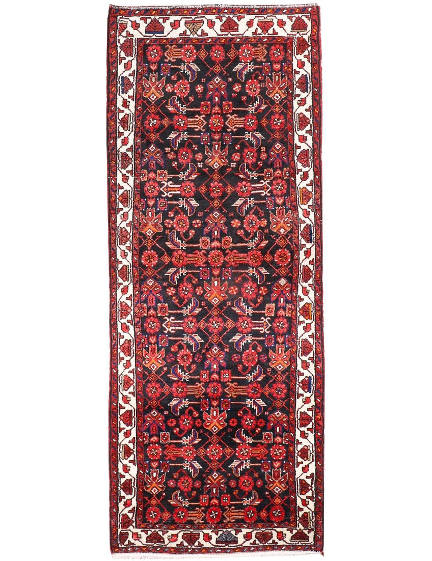 Persian Hamedan Runner Rug | 3' 8” x 9' 10" - Rug the Rock - 