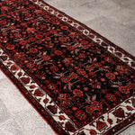 Persian Hamedan Runner Rug | 3' 8” x 9' 10" - Rug the Rock - 