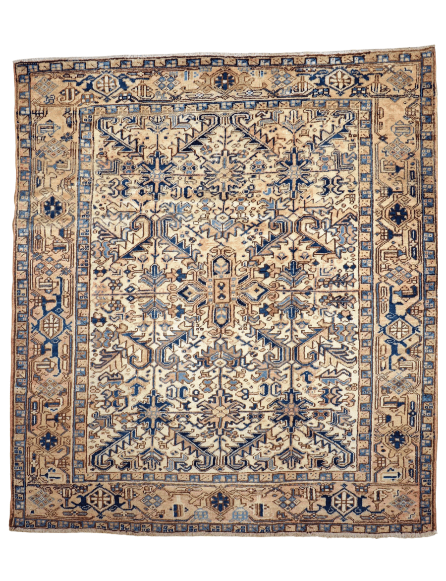 Persian Heriz Rug | 7' 1" x 7' 11" - Rug the Rock - 