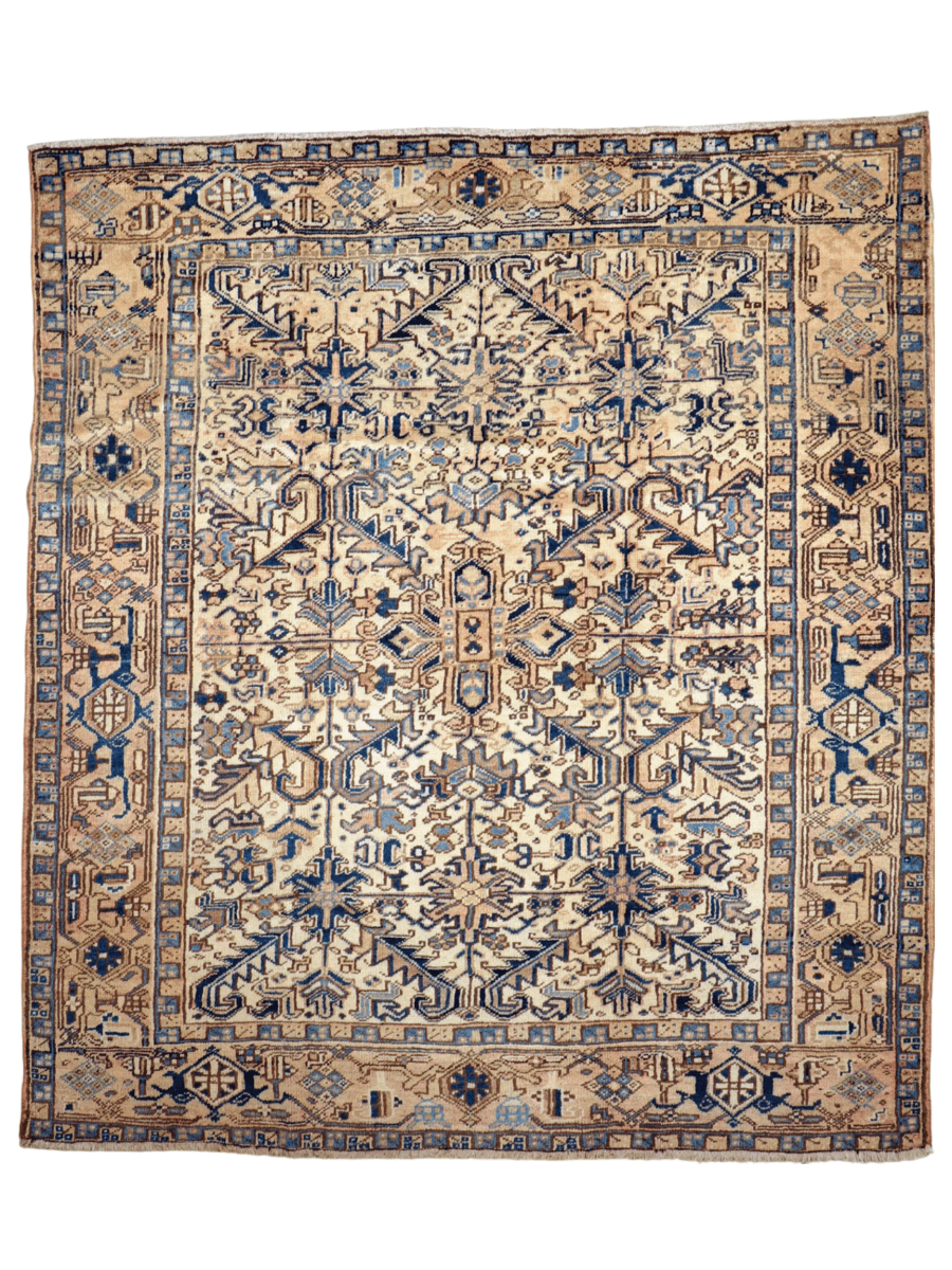 Persian Heriz Rug | 7' 1" x 7' 11" - Rug the Rock - 