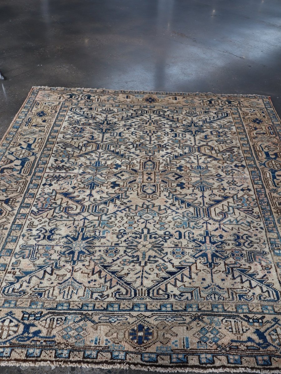 Persian Heriz Rug | 7' 1" x 7' 11" - Rug the Rock - 