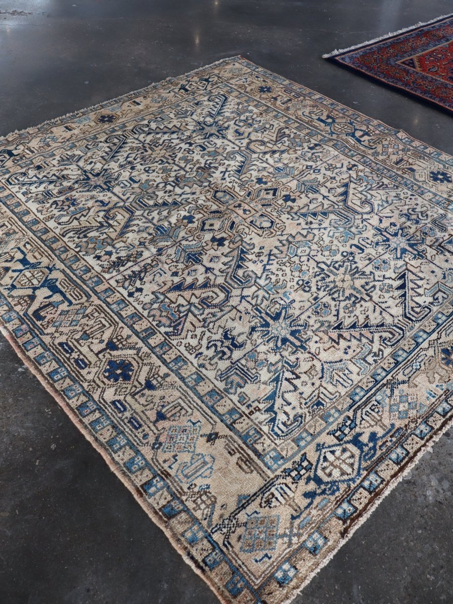 Persian Heriz Rug | 7' 1" x 7' 11" - Rug the Rock - 