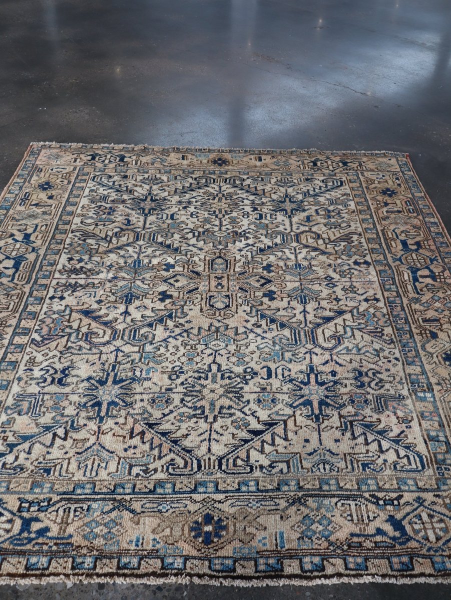 Persian Heriz Rug | 7' 1" x 7' 11" - Rug the Rock - 