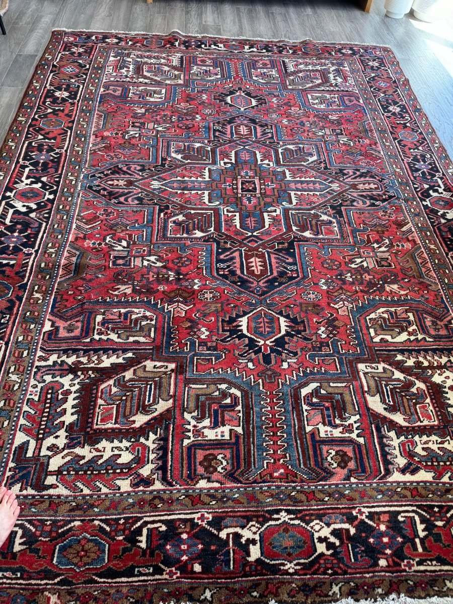 Persian Heriz Rug | 7' 4" x 10' 4" - Rug the Rock