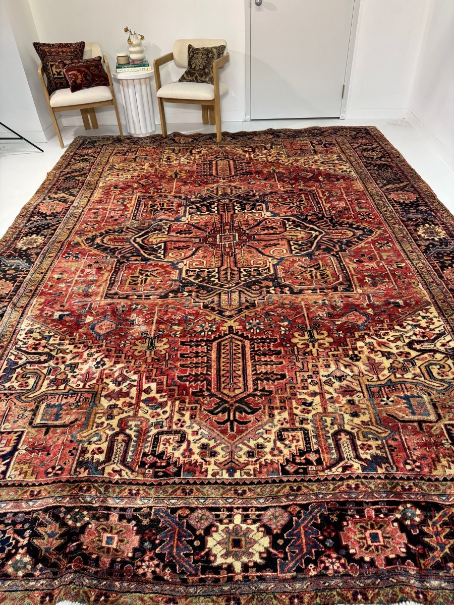Persian Heriz Rug | 9' 10" x 12' 11" - Rug the Rock - 