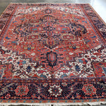 Persian Heriz Rug | 9' 5" x 12' 10" - Rug the Rock - 