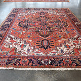 Persian Heriz Rug | 9' 5" x 12' 10" - Rug the Rock - 