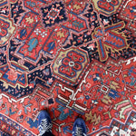 Persian Heriz Rug | 9' 5" x 12' 10" - Rug the Rock - 