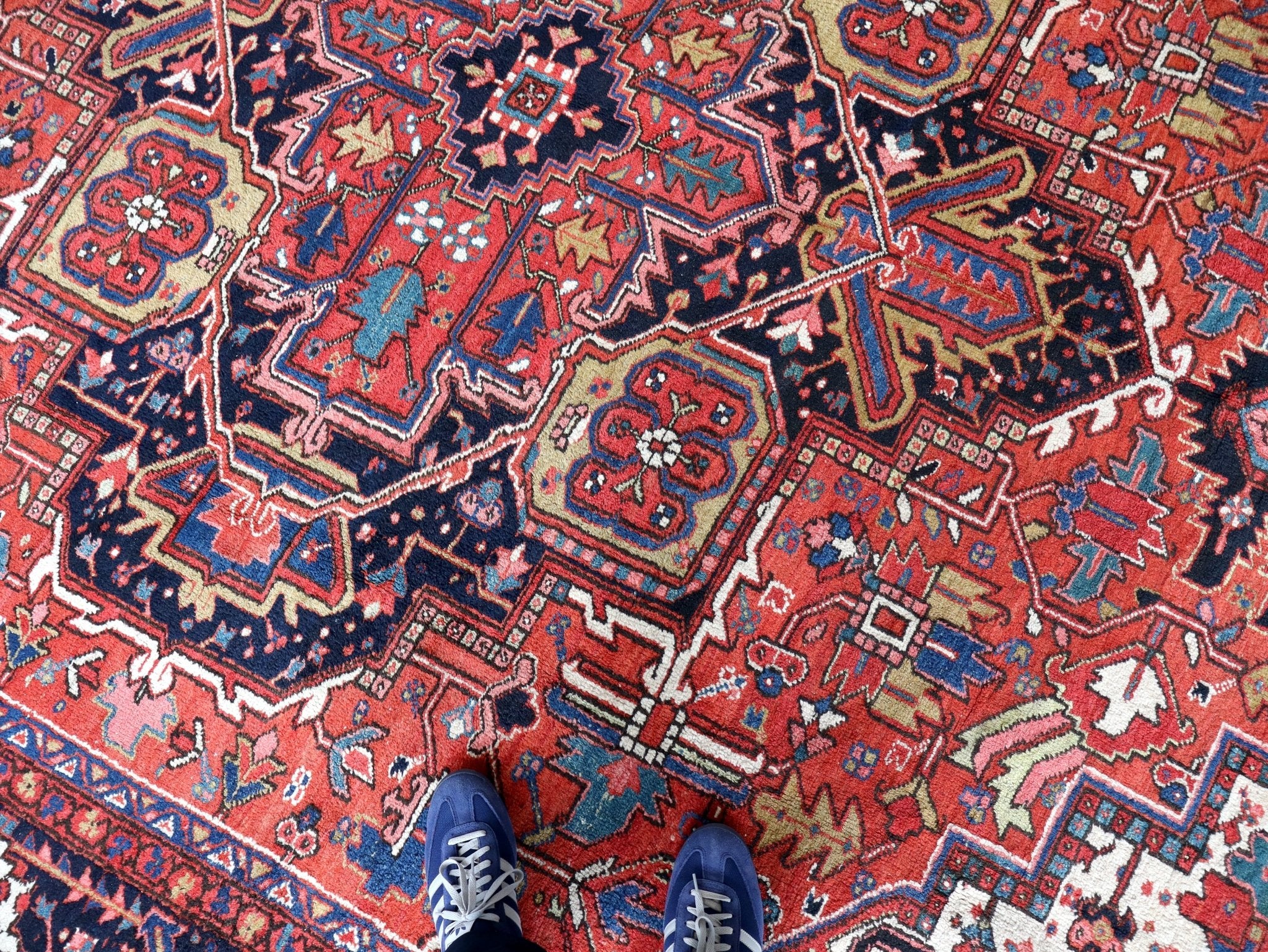 Persian Heriz Rug | 9' 5" x 12' 10" - Rug the Rock - 