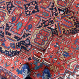 Persian Heriz Rug | 9' 5" x 12' 10" - Rug the Rock - 