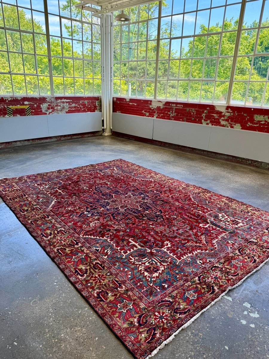 Persian Heriz Rug | 9' 5" x 12' 12" - Rug the Rock