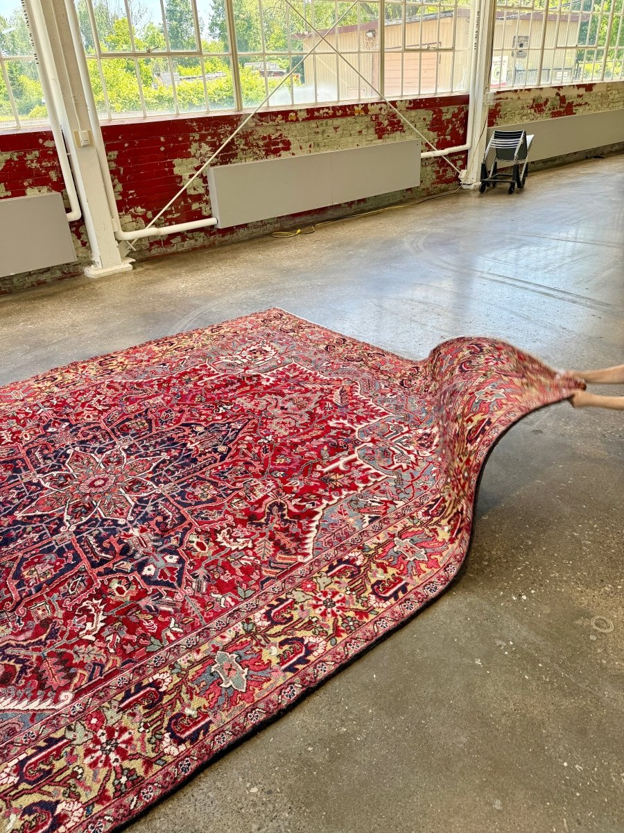 Persian Heriz Rug | 9' 5" x 12' 12" - Rug the Rock