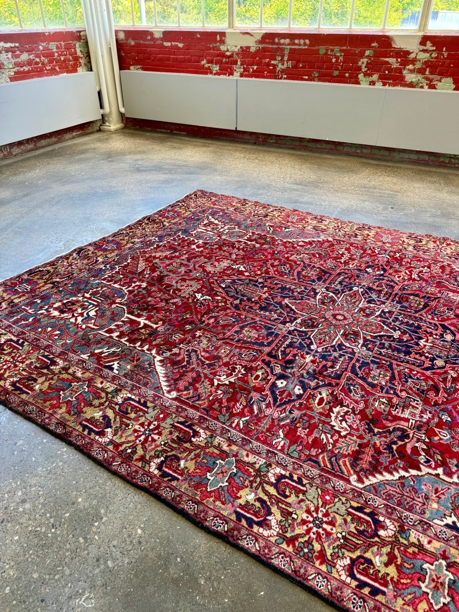 Persian Heriz Rug | 9' 5" x 12' 12" - Rug the Rock