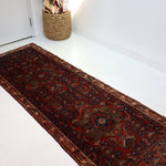 Persian Hosseinabad Runner Rug | 3' 2” x 12' 6" - Rug the Rock - 