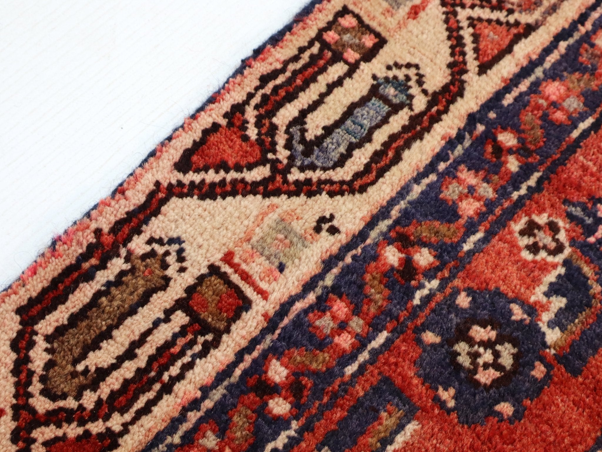 Persian Hosseinabad Runner Rug | 3' 2” x 12' 6" - Rug the Rock - 