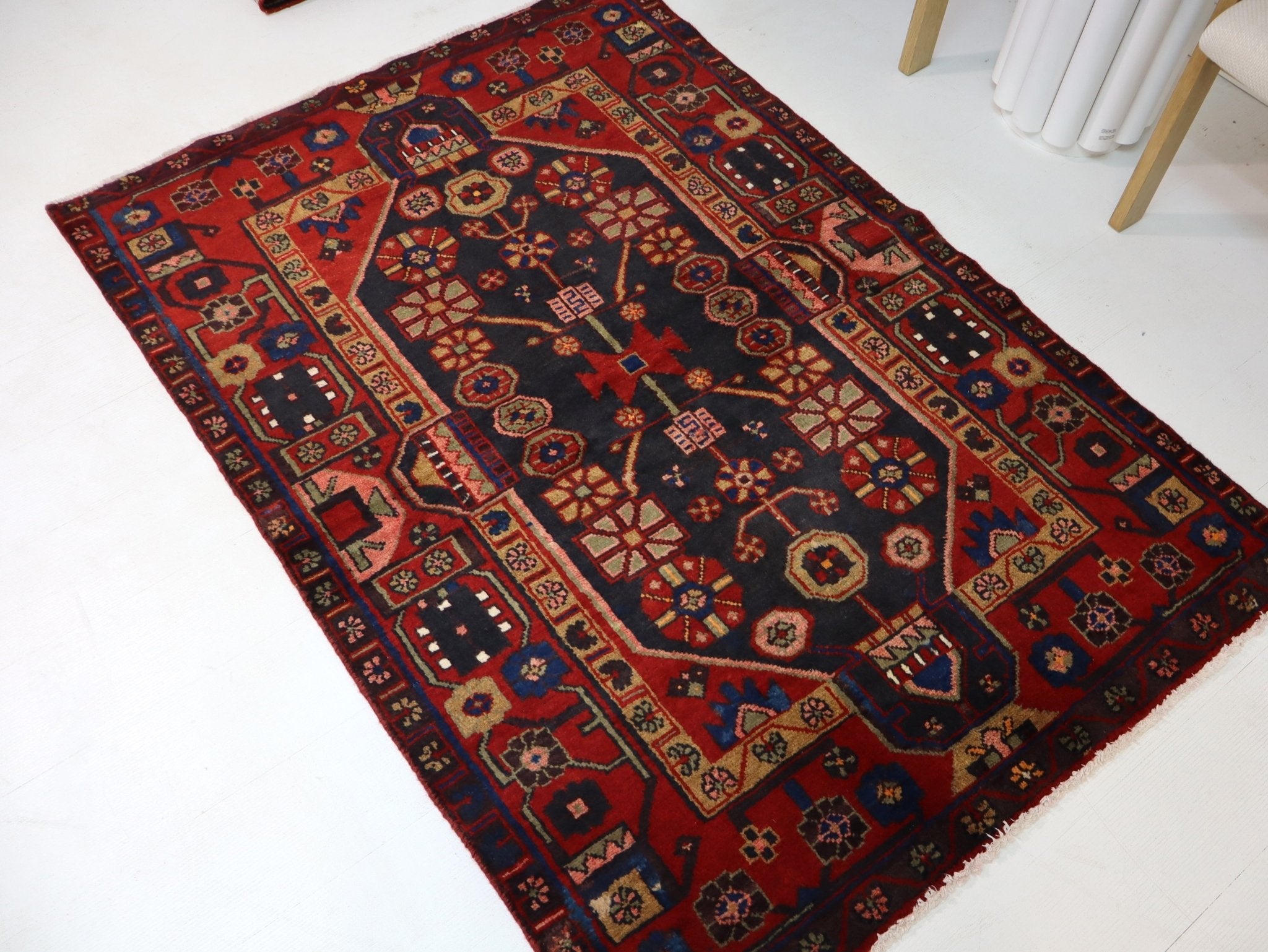 Persian Jozan Rug | 3' 9” x 5' 3" - Rug the Rock - 