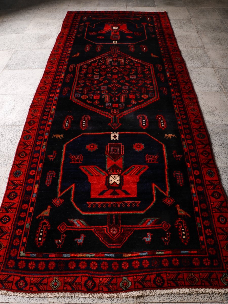 Persian Kamyaran Rug | 4' 4” x 11' 2" - Rug the Rock - 