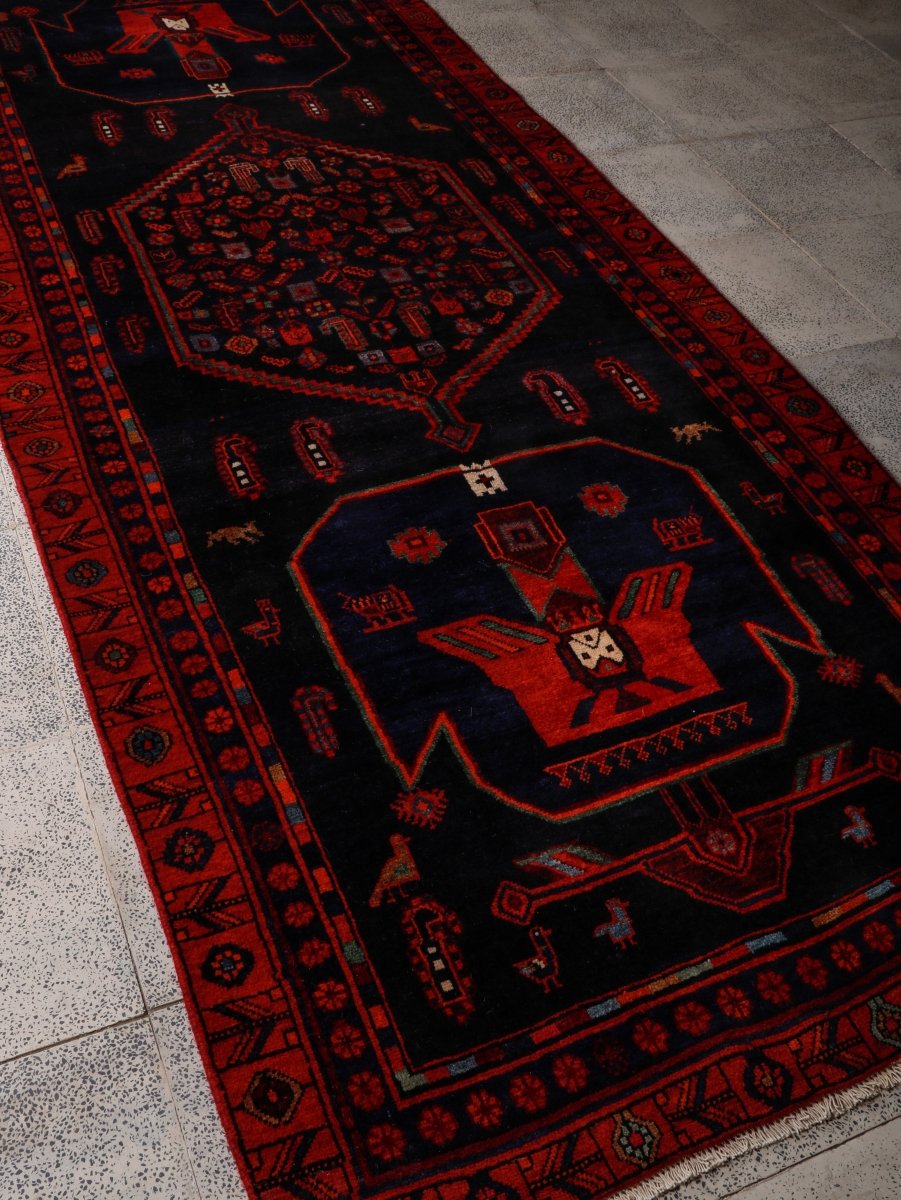 Persian Kamyaran Rug | 4' 4” x 11' 2" - Rug the Rock - 