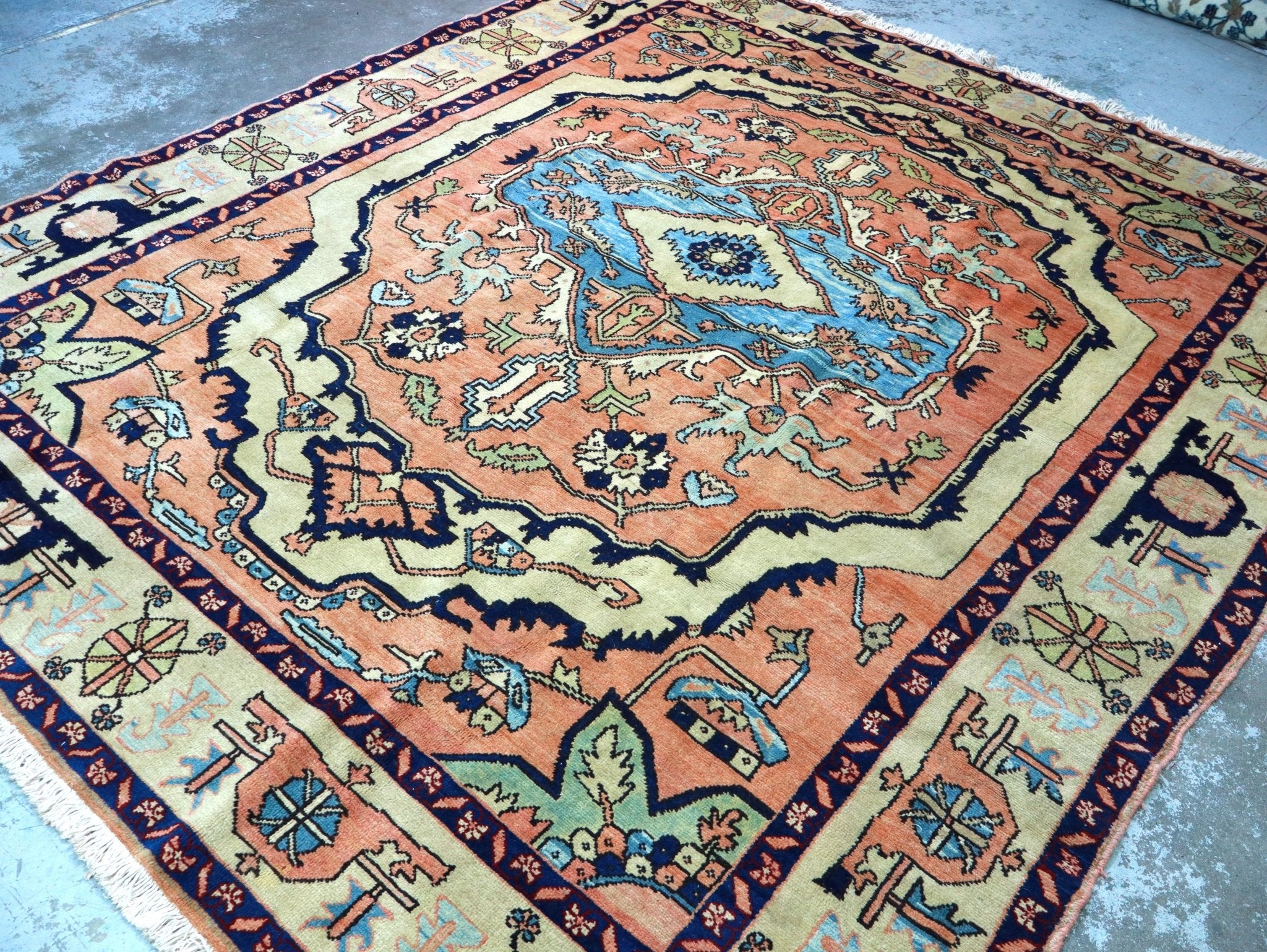 Persian Karaja Rug | 7' 11" x 9' 5" - Rug the Rock - 