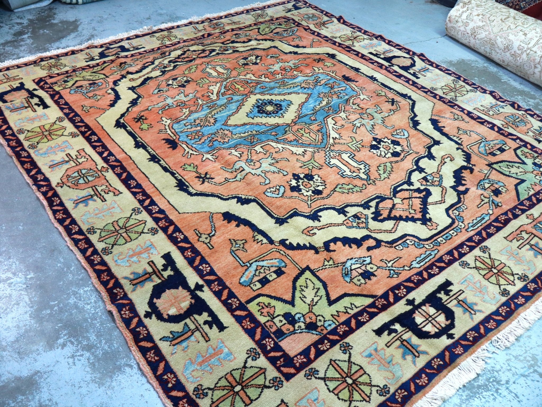 Persian Karaja Rug | 7' 11" x 9' 5" - Rug the Rock - 