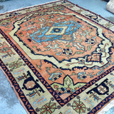 Persian Karaja Rug | 7' 11" x 9' 5" - Rug the Rock - 