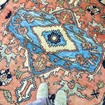 Persian Karaja Rug | 7' 11" x 9' 5" - Rug the Rock - 