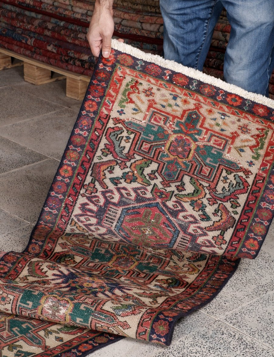 Persian Karaja Runner Rug | 2' 0” x 6' 3" - Rug the Rock - 