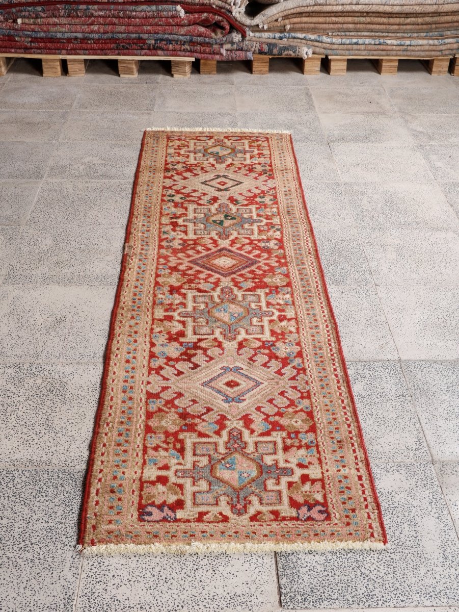 Persian Karaja Runner Rug | 2' 2” x 7' 10" - Rug the Rock - 