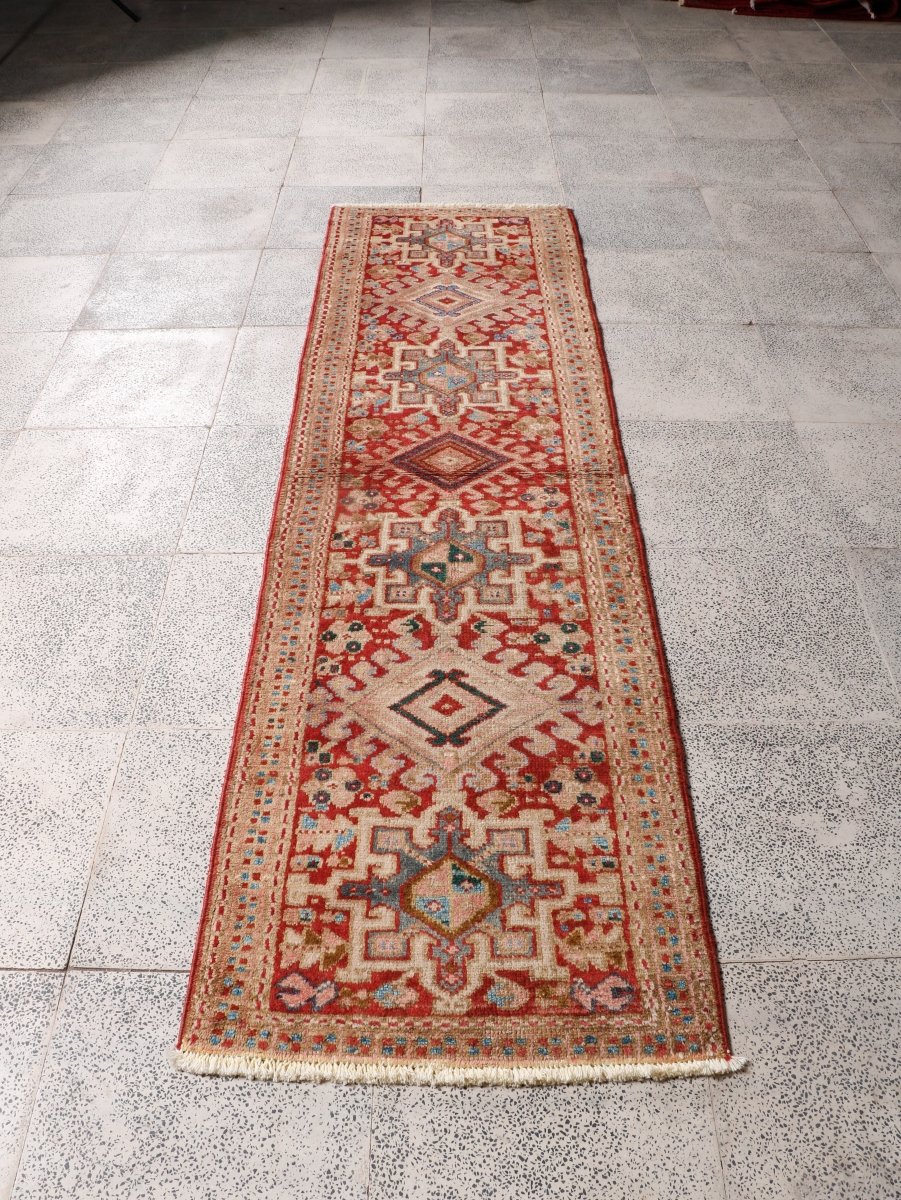 Persian Karaja Runner Rug | 2' 2” x 7' 10" - Rug the Rock - 