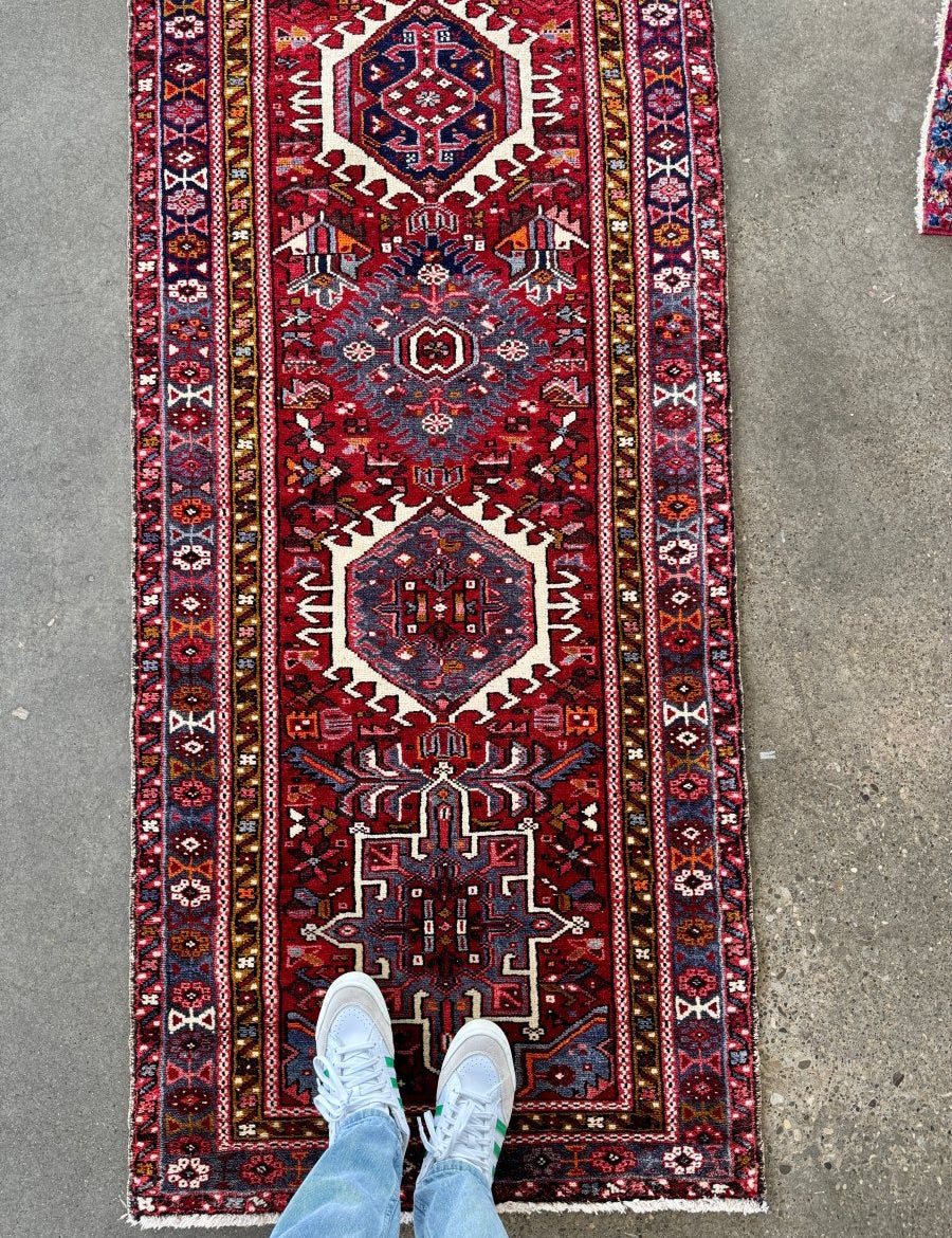 Persian Karaja Runner Rug | 3' 1" x 13' - Rug the Rock