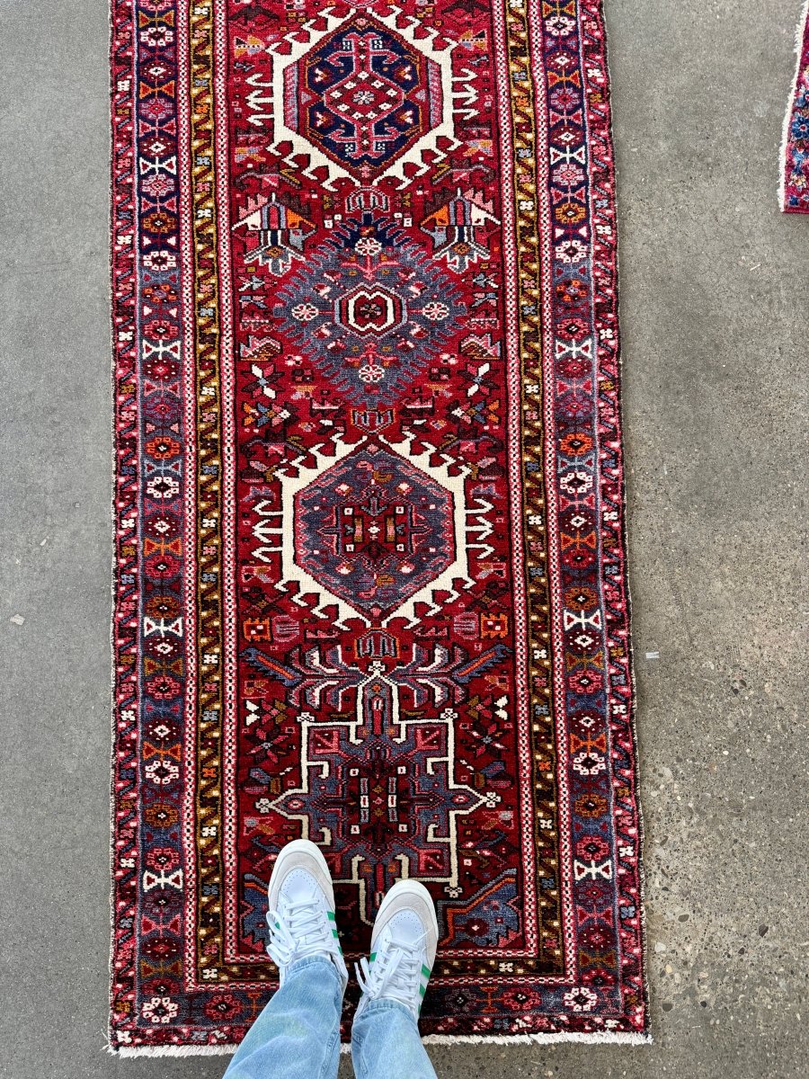 Persian Karaja Runner Rug | 3' 1" x 13' - Rug the Rock