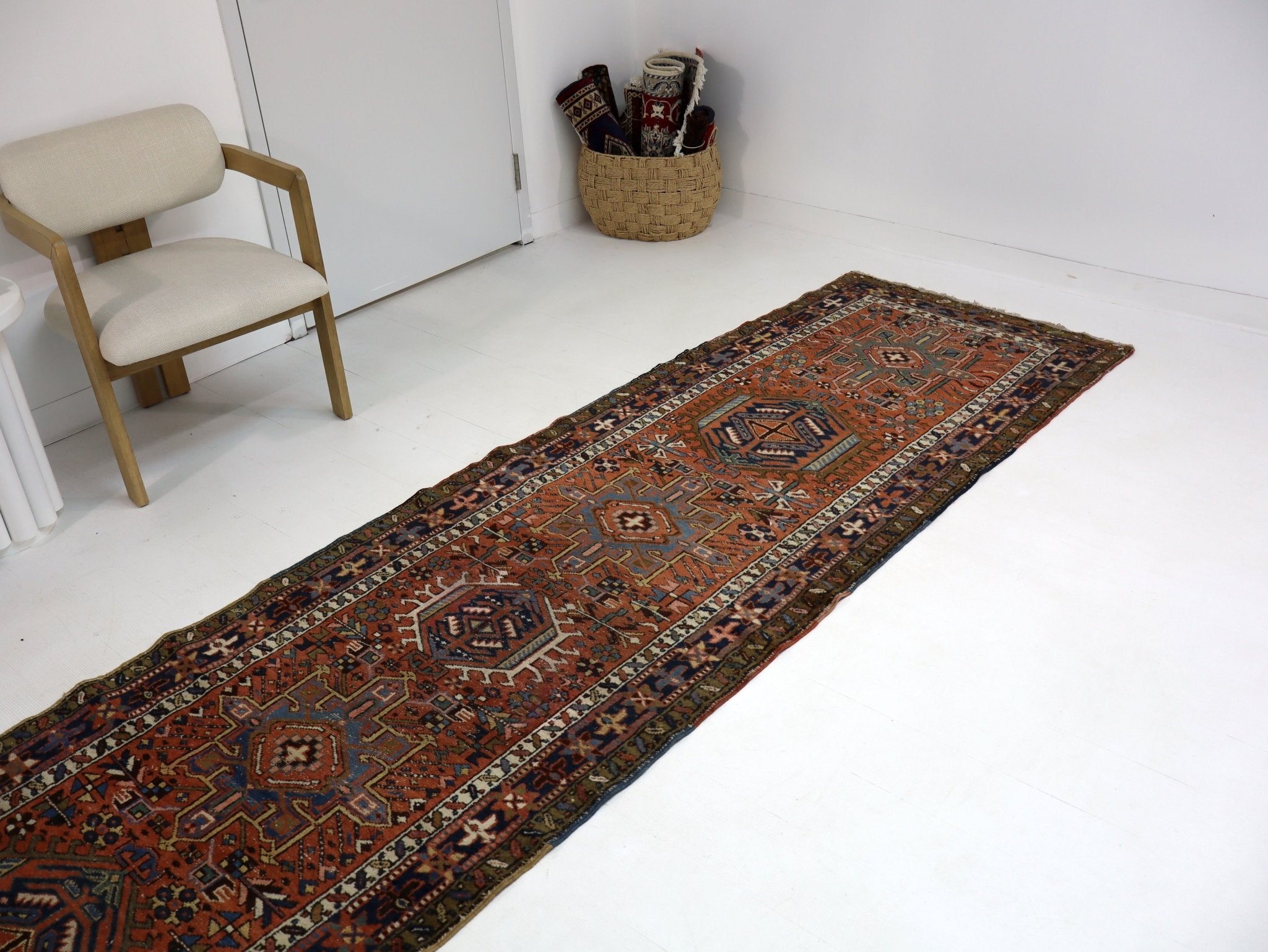 Persian Karaja Runner Rug | 3' 4" x 11' 10" - Rug the Rock - 