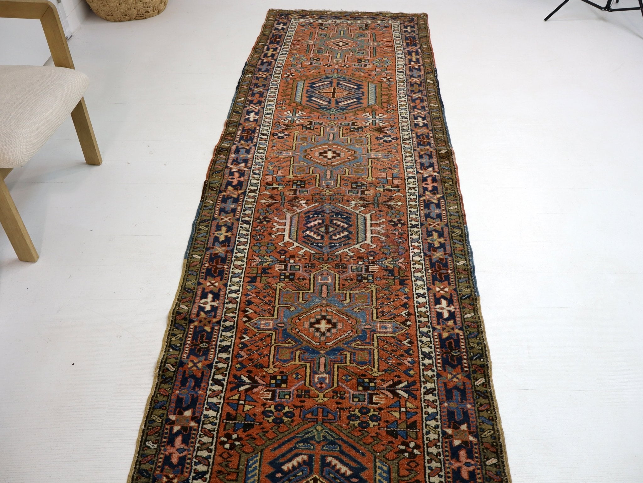 Persian Karaja Runner Rug | 3' 4" x 11' 10" - Rug the Rock - 