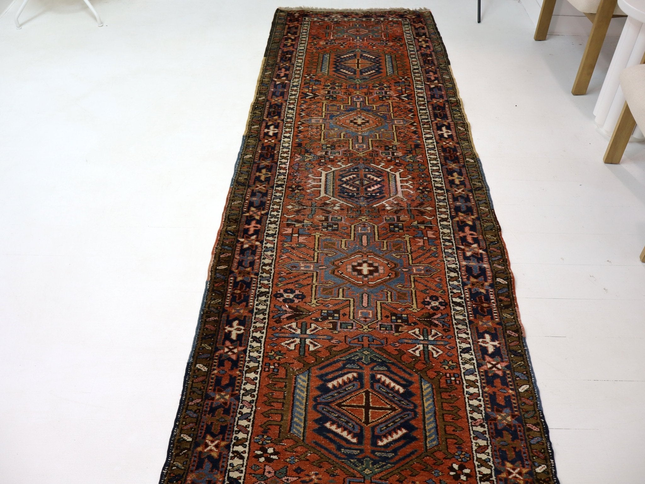 Persian Karaja Runner Rug | 3' 4" x 11' 10" - Rug the Rock - 